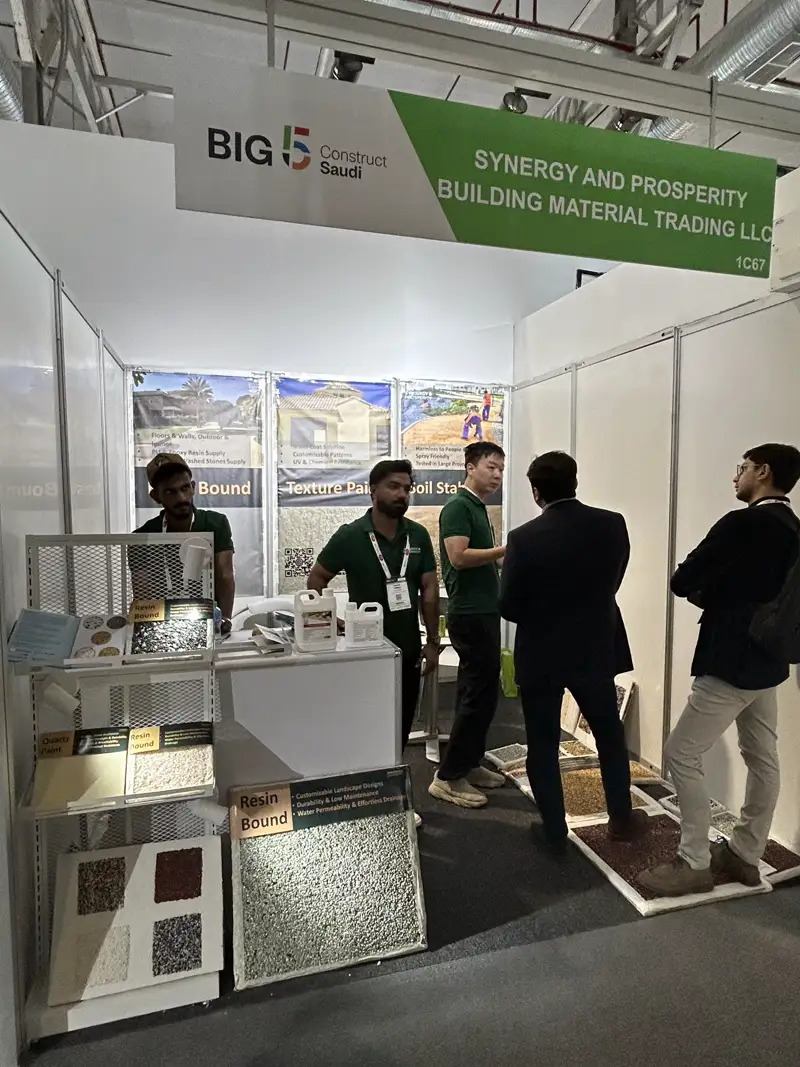 Synergy & Prosperity team engaging with business visitors at Big 5 Construct Saudi 2026